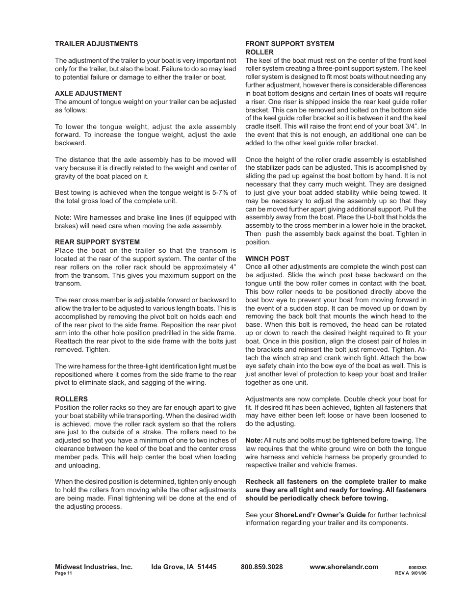 ShoreLand'r R2313L User Manual | Page 11 / 12