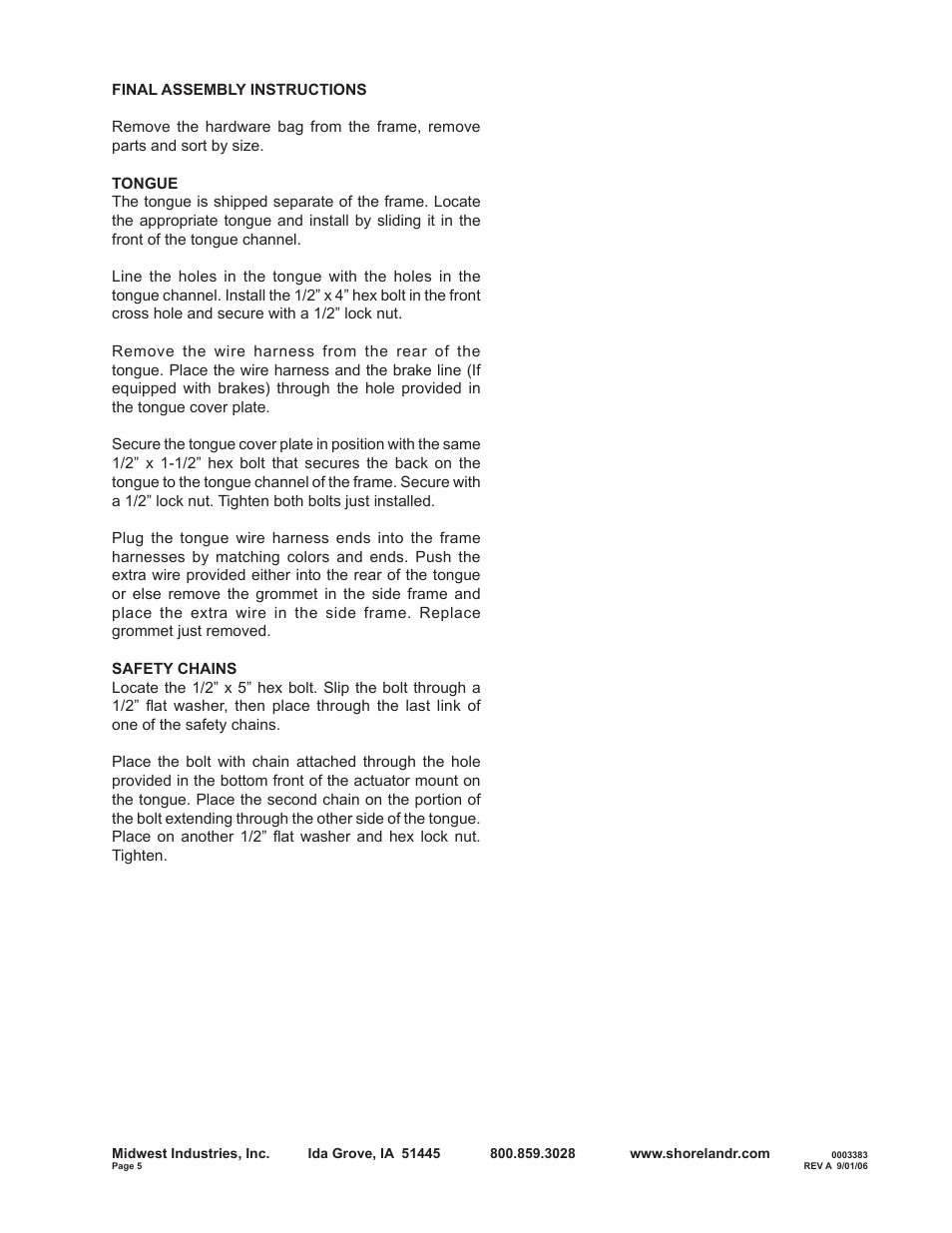 ShoreLand'r R2313L User Manual | Page 5 / 12