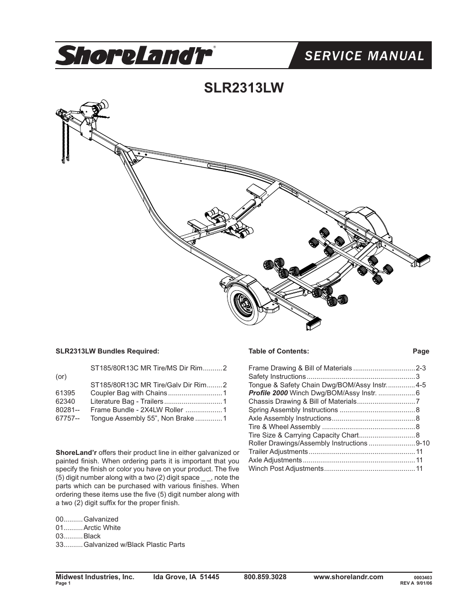 ShoreLand'r R2313LW User Manual | 12 pages