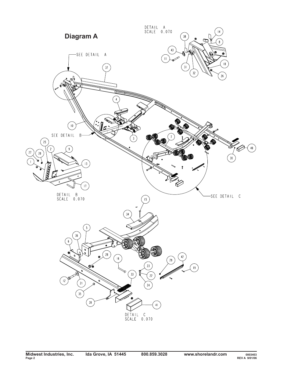 Diagram a | ShoreLand'r R2313LW User Manual | Page 2 / 12