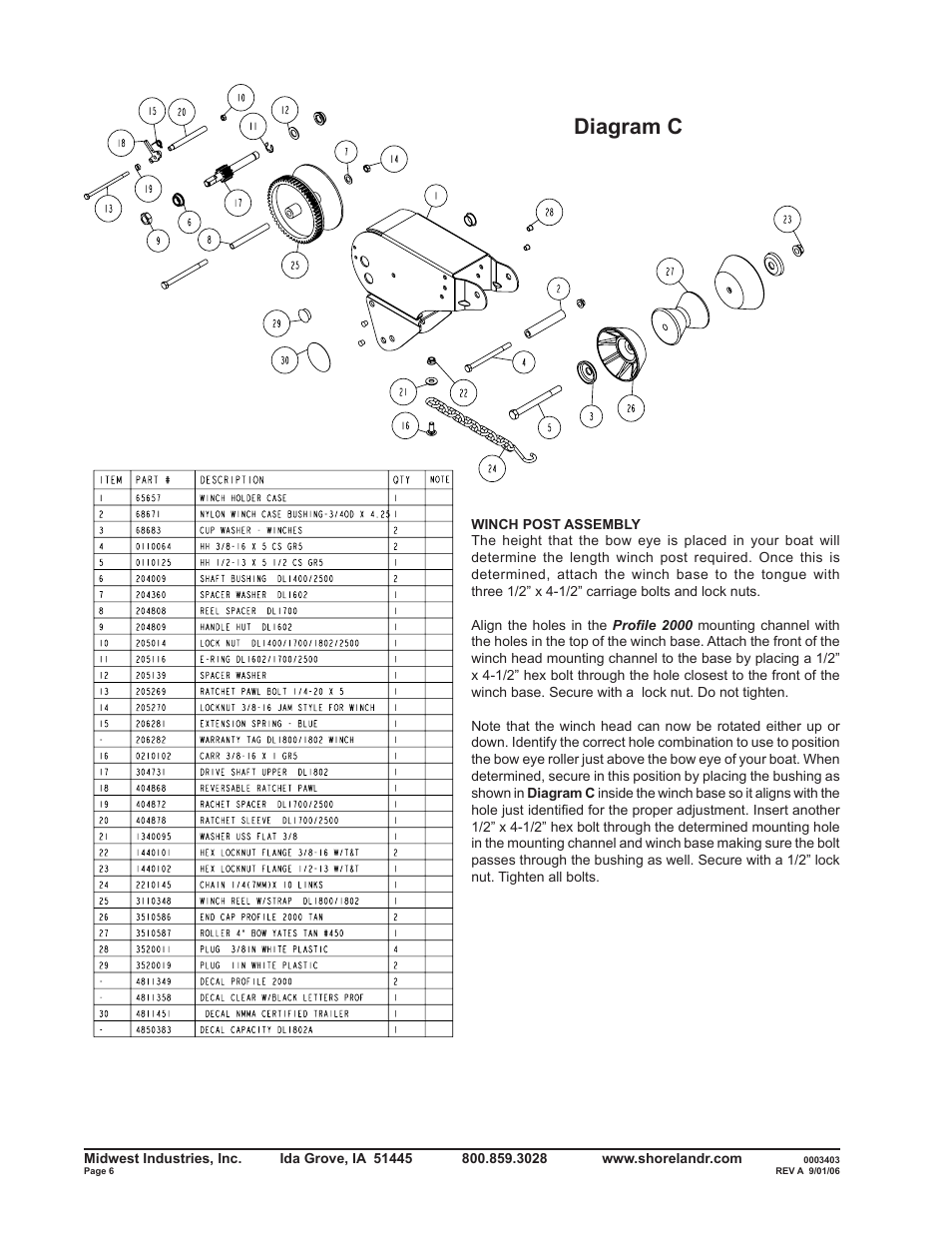 Diagram c | ShoreLand'r R2313LW User Manual | Page 6 / 12