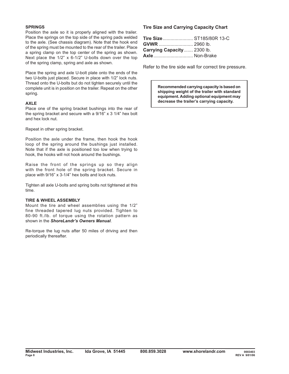 ShoreLand'r R2313LW User Manual | Page 8 / 12