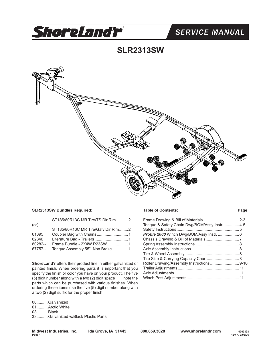 ShoreLand'r R2313SW User Manual | 12 pages