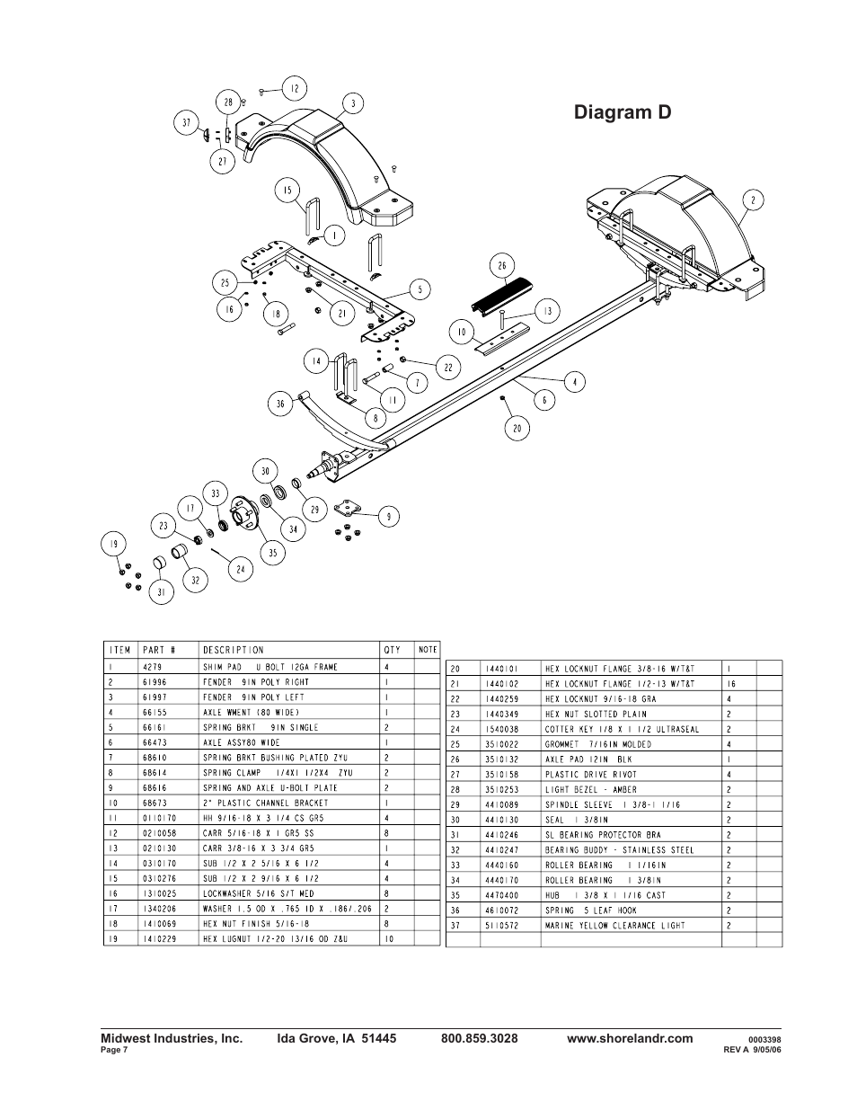 Diagram d | ShoreLand'r R2313SW User Manual | Page 7 / 12