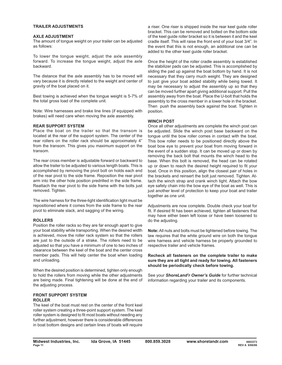 ShoreLand'r R2314LW User Manual | Page 11 / 12