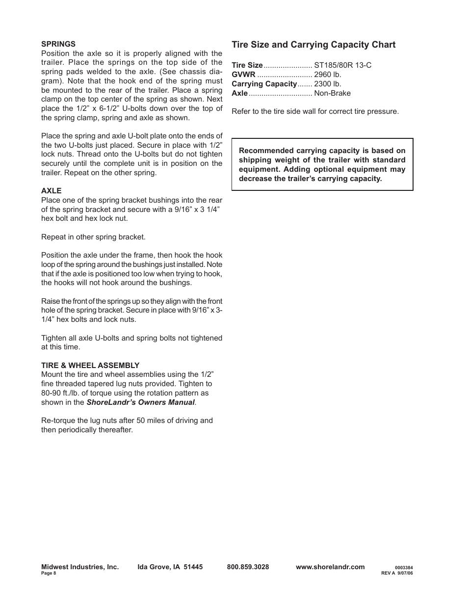 ShoreLand'r RB2313L User Manual | Page 8 / 12
