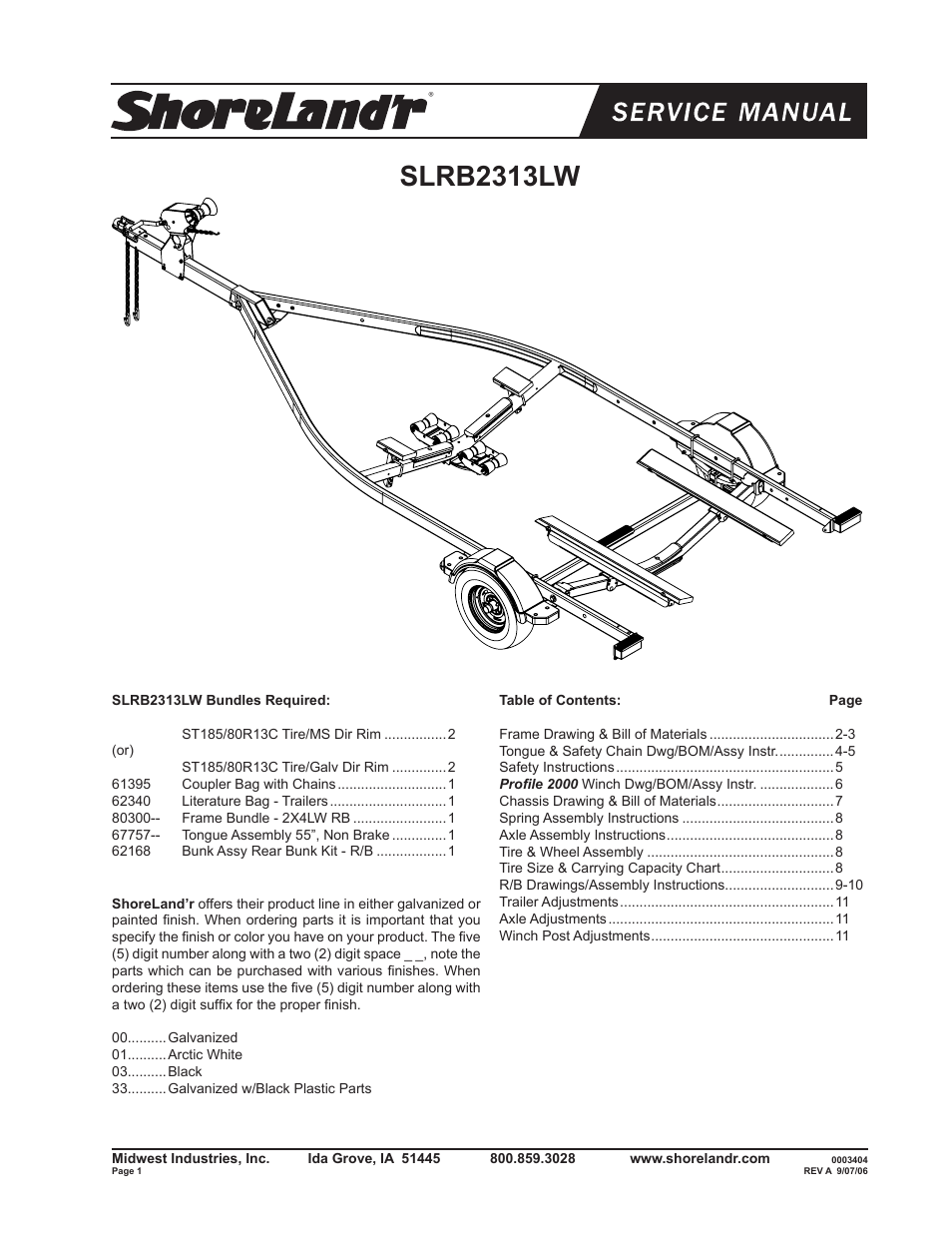 ShoreLand'r RB2313LW User Manual | 12 pages