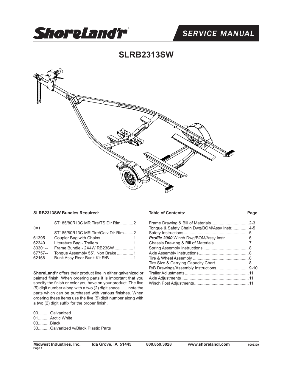 ShoreLand'r RB2313SW User Manual | 12 pages