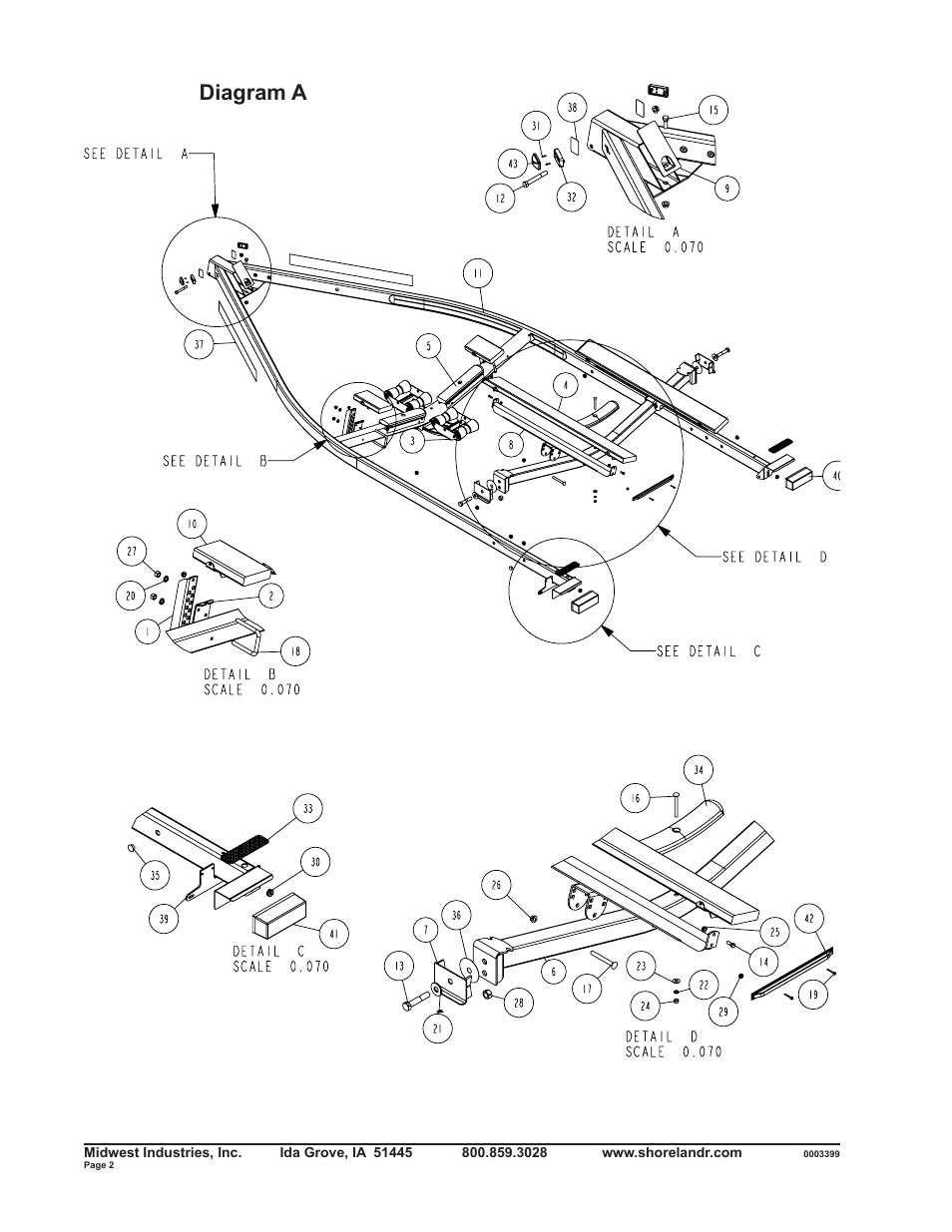 Diagram a | ShoreLand'r RB2313SW User Manual | Page 2 / 12