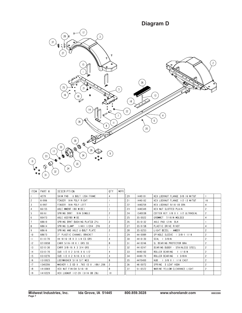 Diagram d | ShoreLand'r RB2313SW User Manual | Page 7 / 12