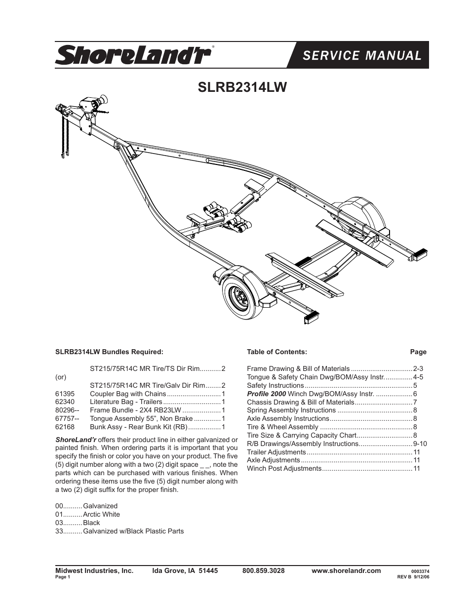 ShoreLand'r RB2314LW User Manual | 12 pages