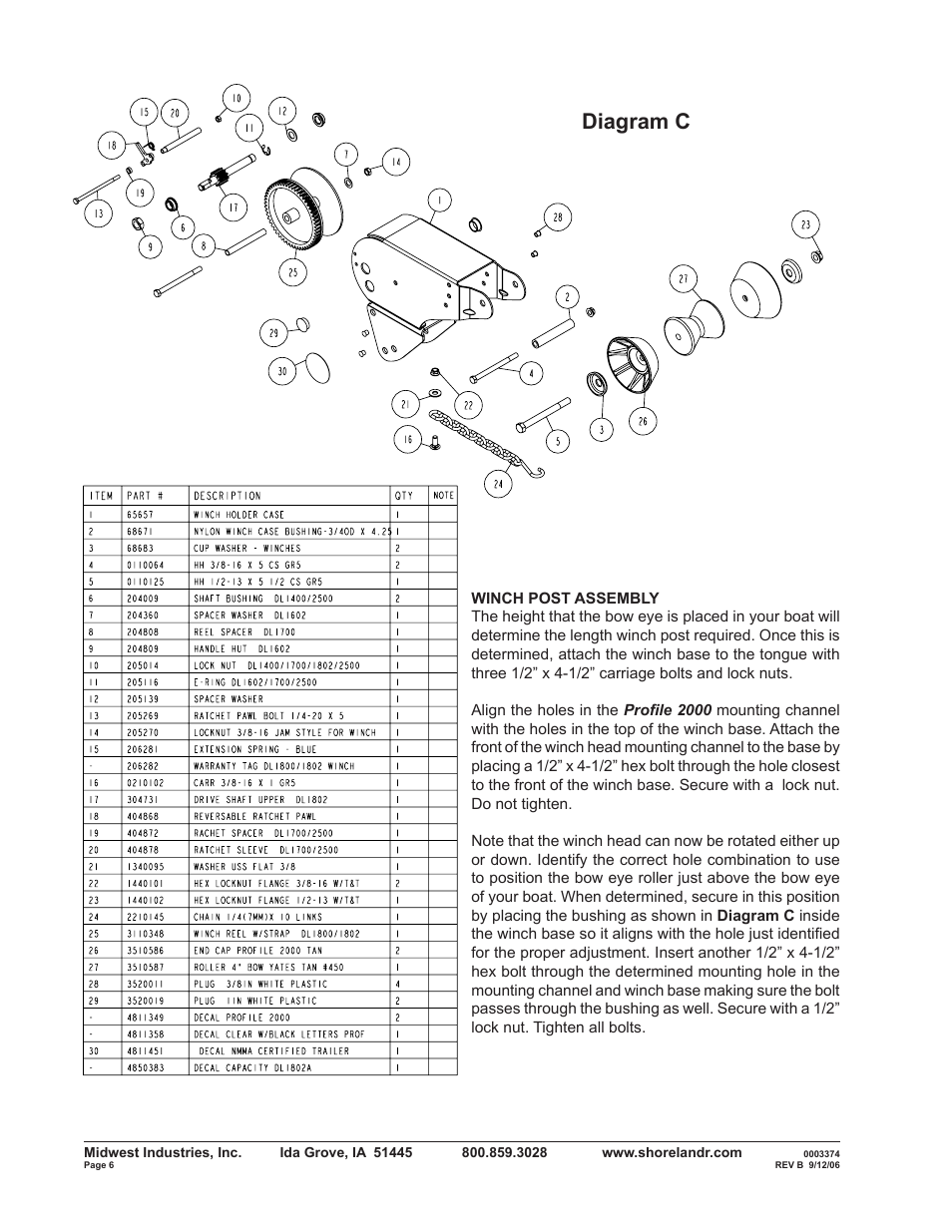 Diagram c | ShoreLand'r RB2314LW User Manual | Page 6 / 12