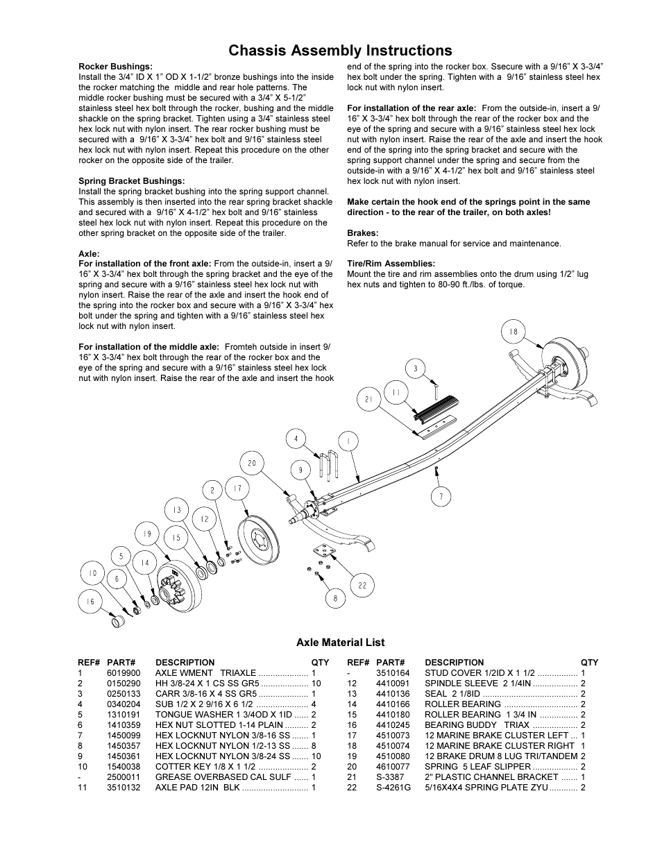 Chassis assembly instructions | ShoreLand'r SL150T User Manual | Page 5 / 8