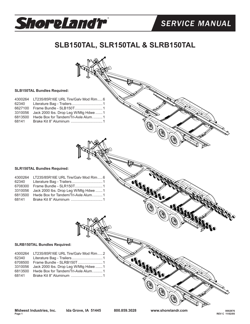 ShoreLand'r SL150TAL User Manual | 16 pages