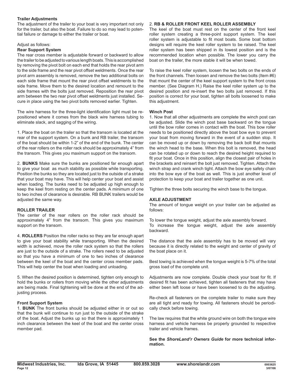 ShoreLand'r SL20AL User Manual | Page 12 / 12