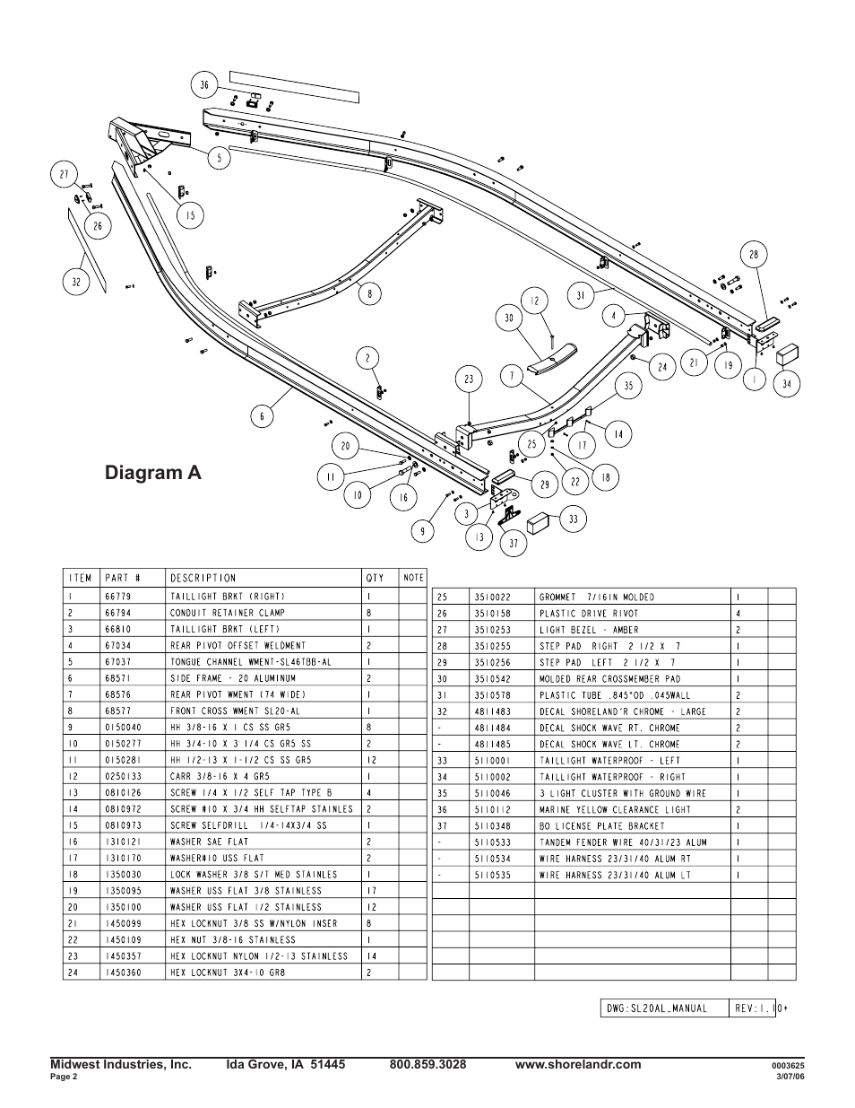 Diagram a | ShoreLand'r SL20AL User Manual | Page 2 / 12