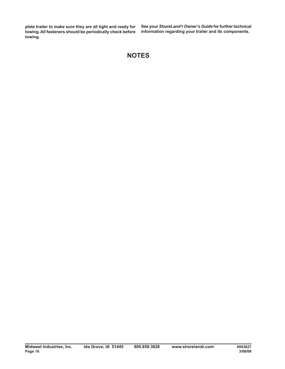 ShoreLand'r SL30BAL User Manual | Page 16 / 16