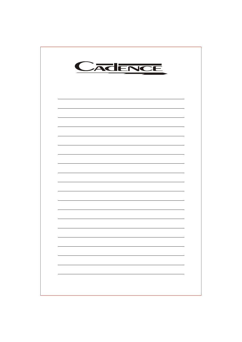 Cadence M7000 User Manual | Page 17 / 18