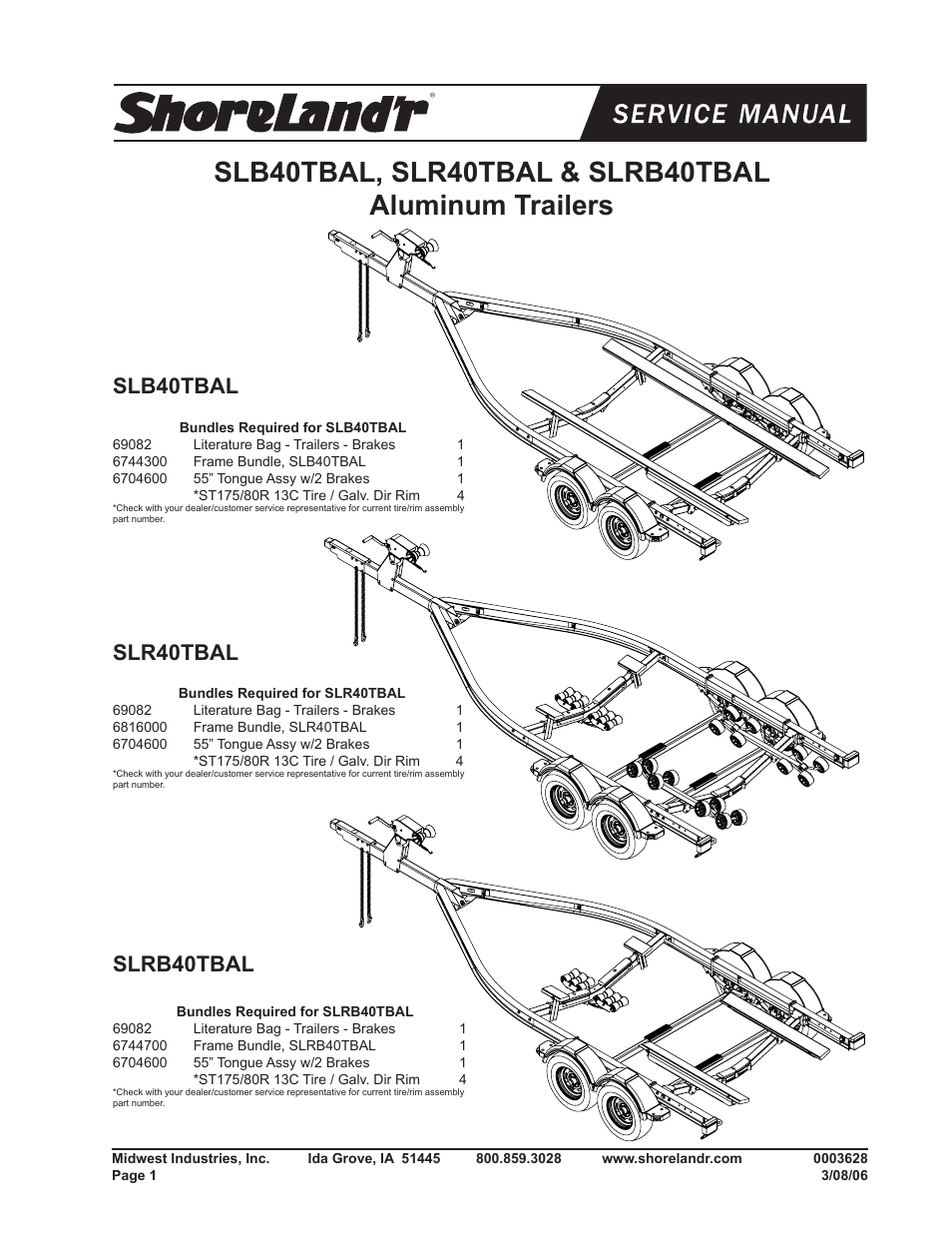 ShoreLand'r SL40TBAL User Manual | 20 pages