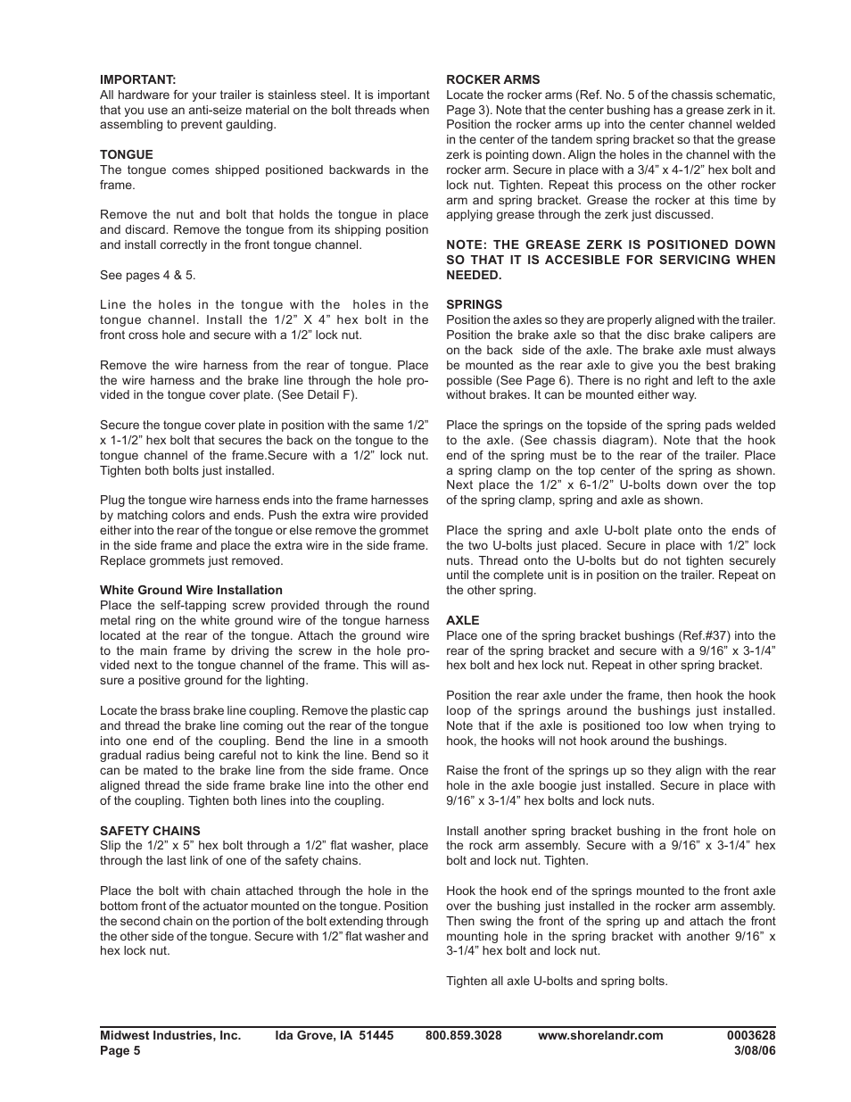 ShoreLand'r SL40TBAL User Manual | Page 5 / 20