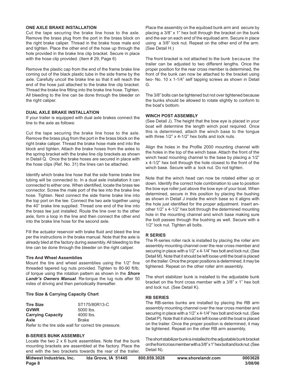 ShoreLand'r SL40TBAL User Manual | Page 8 / 20