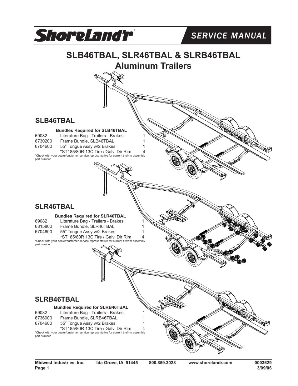 ShoreLand'r SL46TBAL User Manual | 20 pages