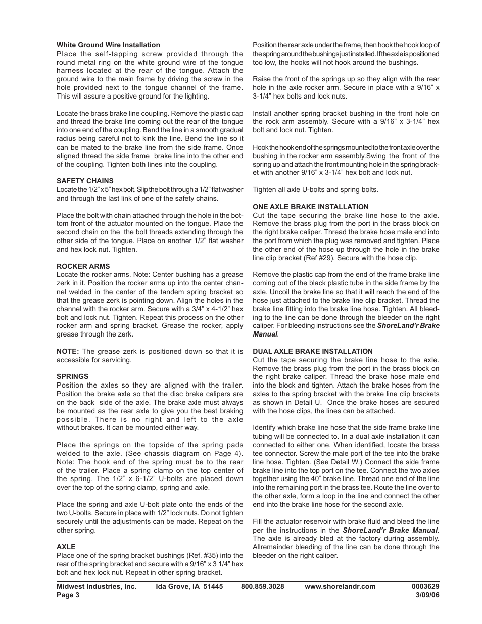 ShoreLand'r SL46TBAL User Manual | Page 3 / 20