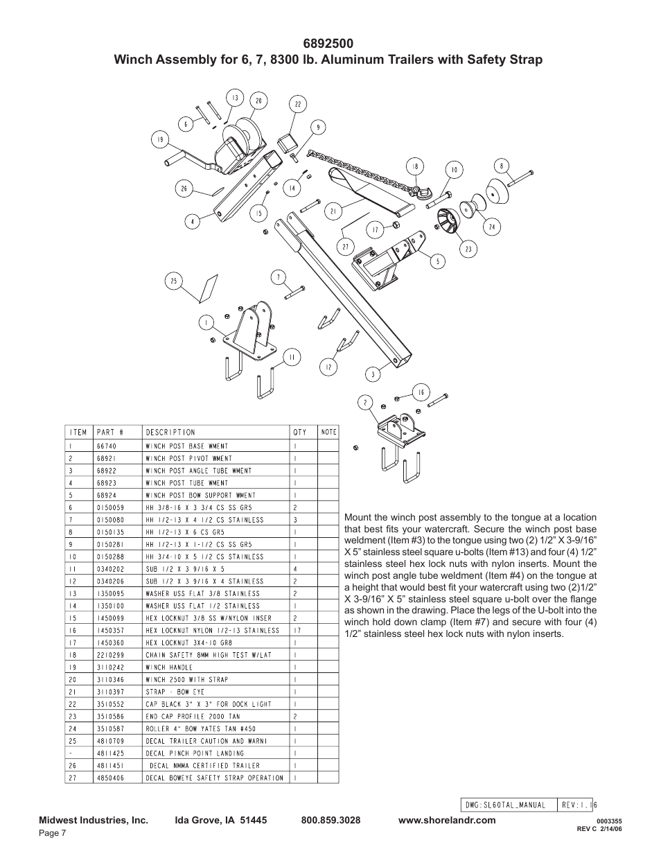 ShoreLand'r SL70TAL V.1 User Manual | Page 7 / 18