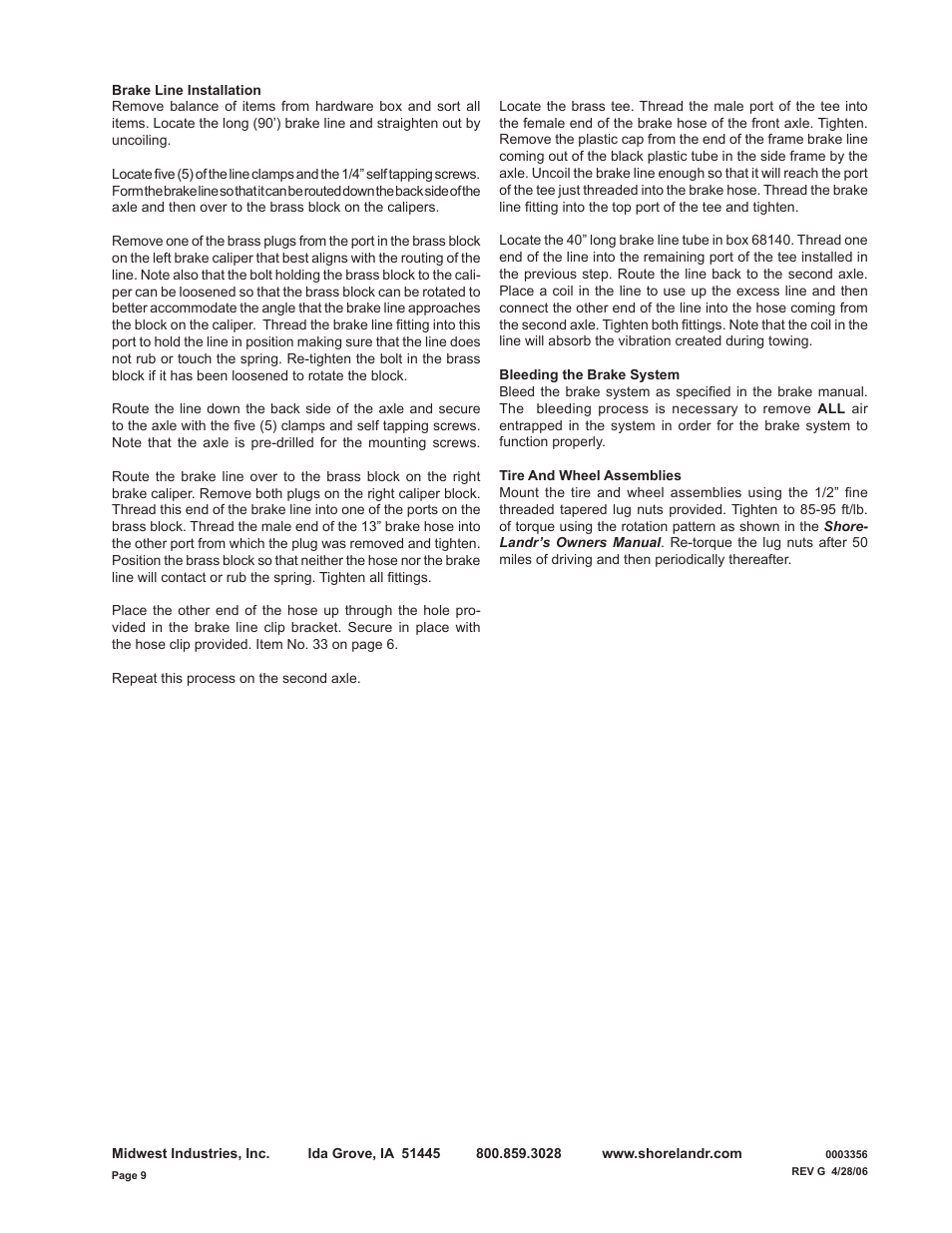 ShoreLand'r SL82TAL User Manual | Page 9 / 18