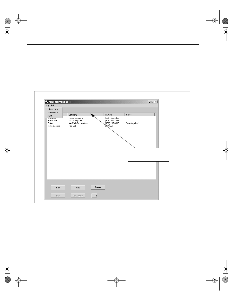 Figure 4-11. personal phone book | Cadence Telephony User Manual | Page 100 / 166