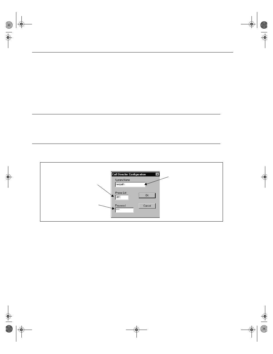 Figure 5-1. nexdirector login dialog box | Cadence Telephony User Manual | Page 106 / 166