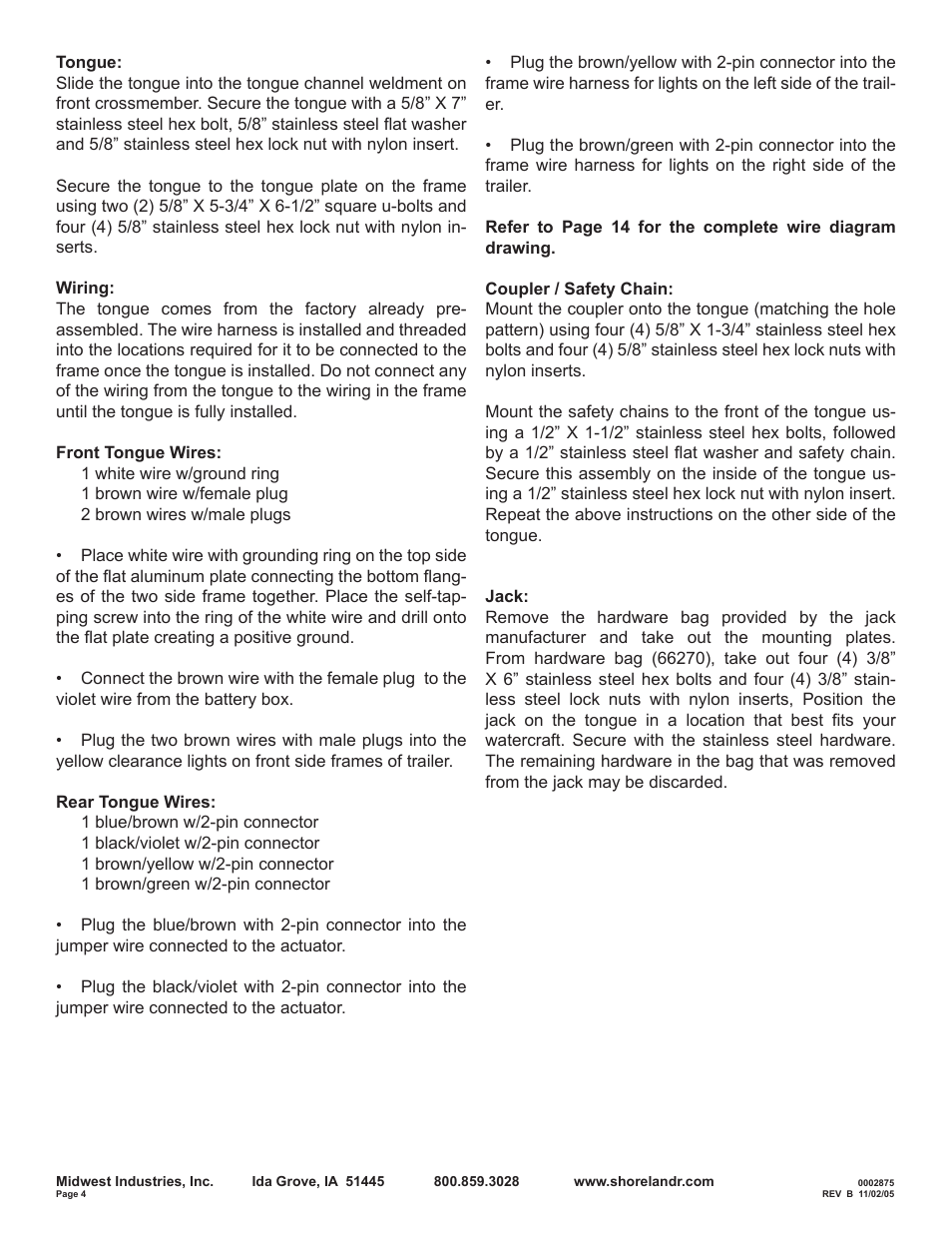 ShoreLand'r SLB95TAL User Manual | Page 4 / 16