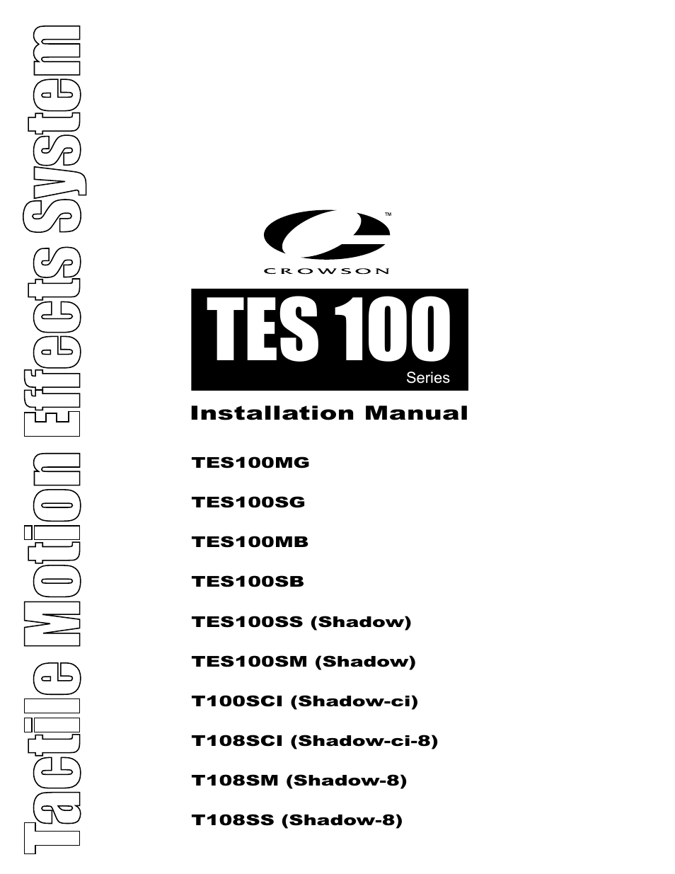 Crowson Technology Tactile Motion Effects System T100SCI User Manual | 12 pages