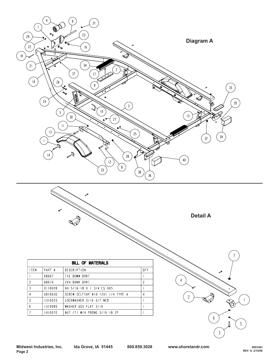Diagram a detail a | ShoreLand'r SLB12 User Manual | Page 2 / 8