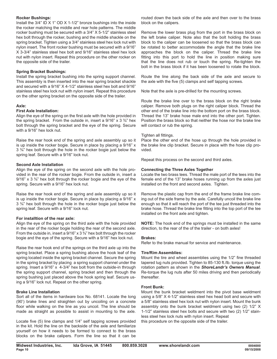 ShoreLand'r SLB150TAL User Manual | Page 10 / 16