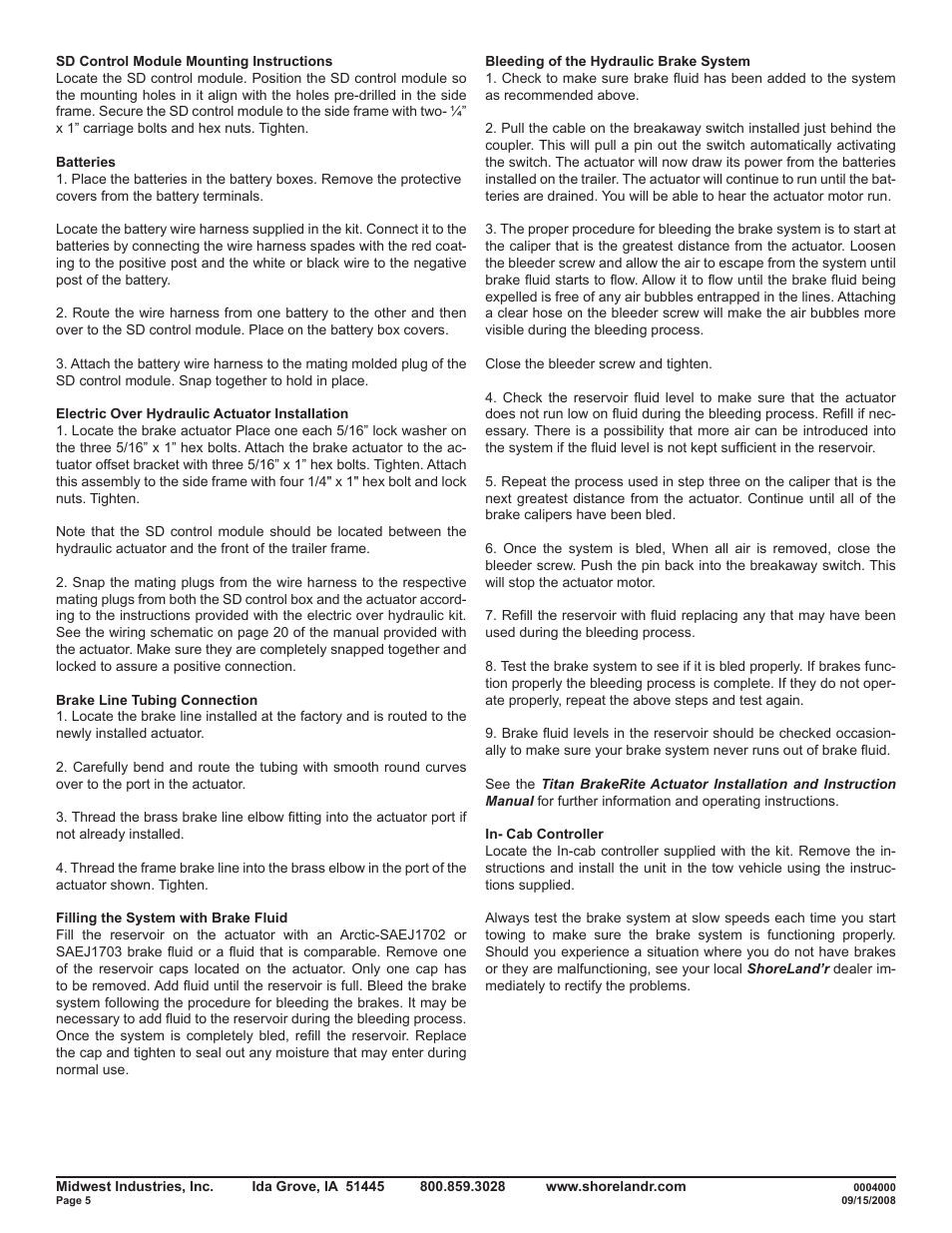 ShoreLand'r SLB150TAL User Manual | Page 5 / 16