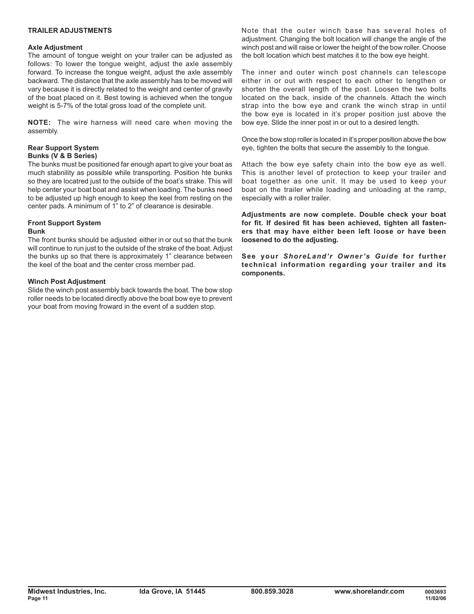 ShoreLand'r SLB18LN V.2 User Manual | Page 11 / 12