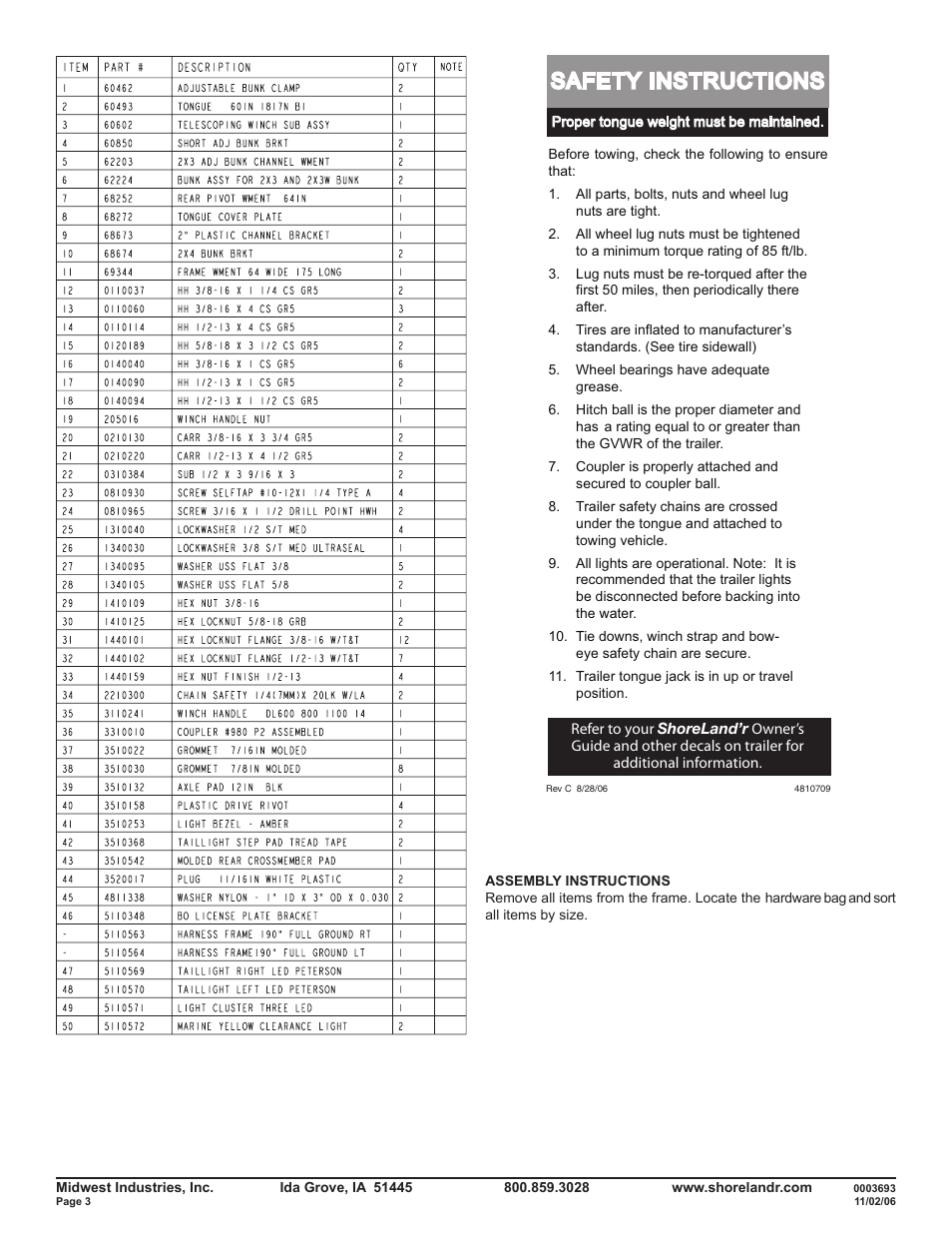 Safety instructions | ShoreLand'r SLB18LN V.2 User Manual | Page 3 / 12