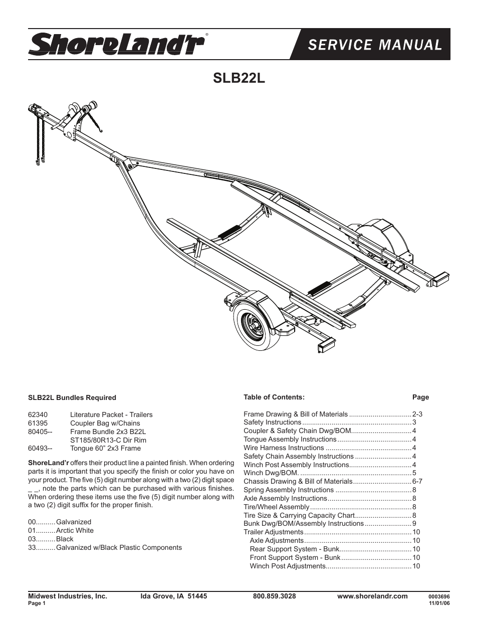 ShoreLand'r SLB22L V.1 User Manual | 10 pages