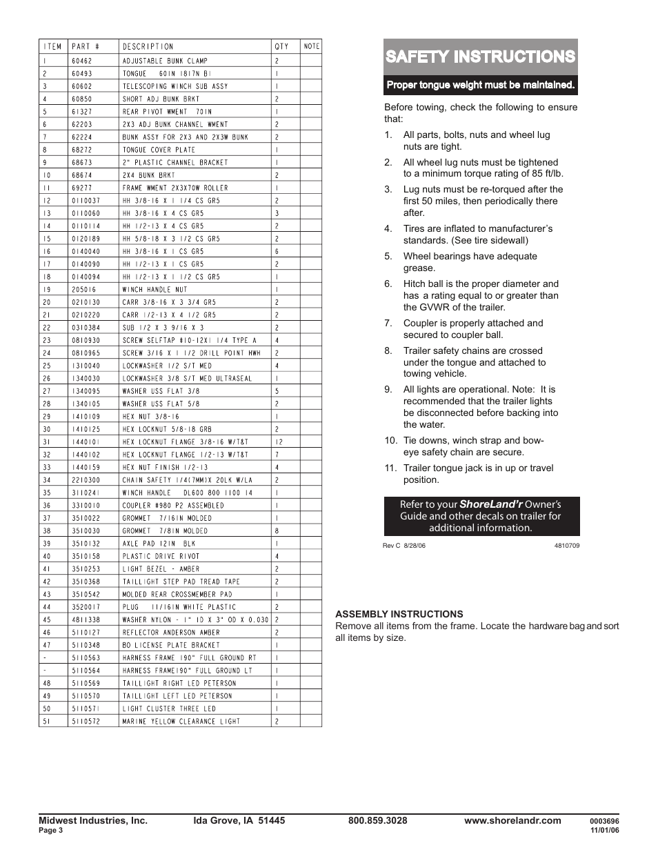 Safety instructions | ShoreLand'r SLB22L V.1 User Manual | Page 3 / 10