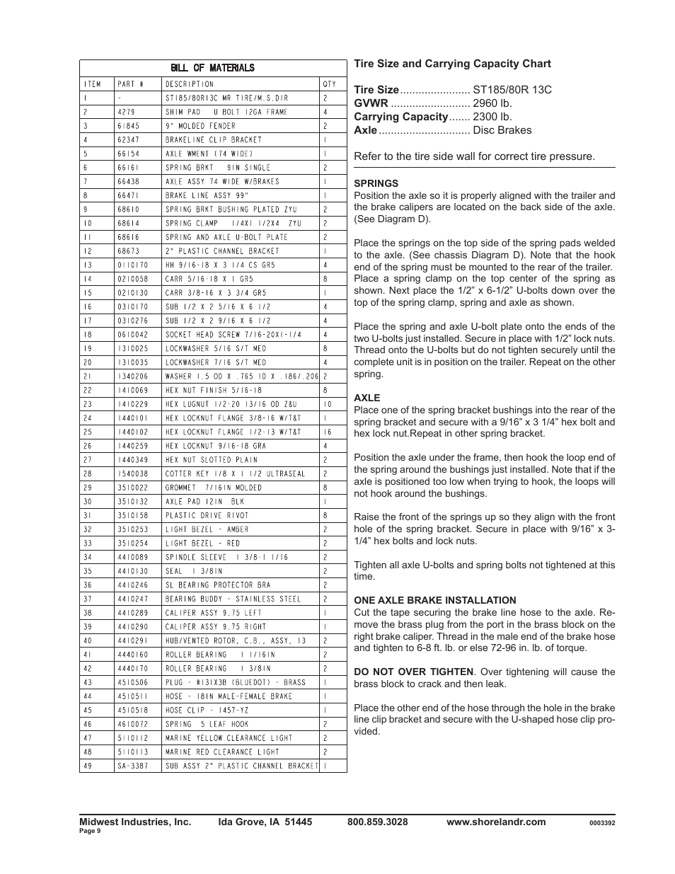 ShoreLand'r SLB2313BL User Manual | Page 9 / 10