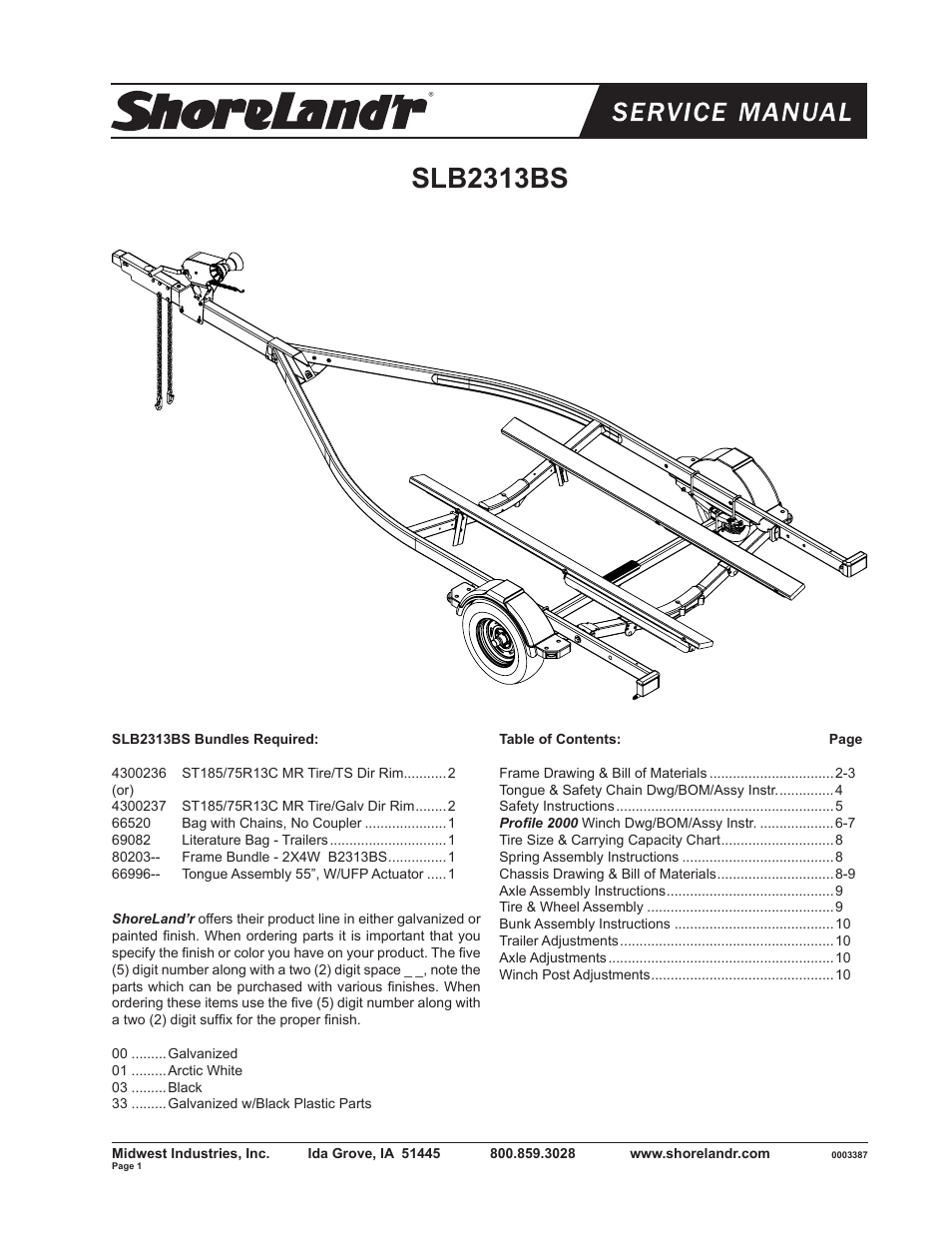 ShoreLand'r SLB2313BS User Manual | 10 pages