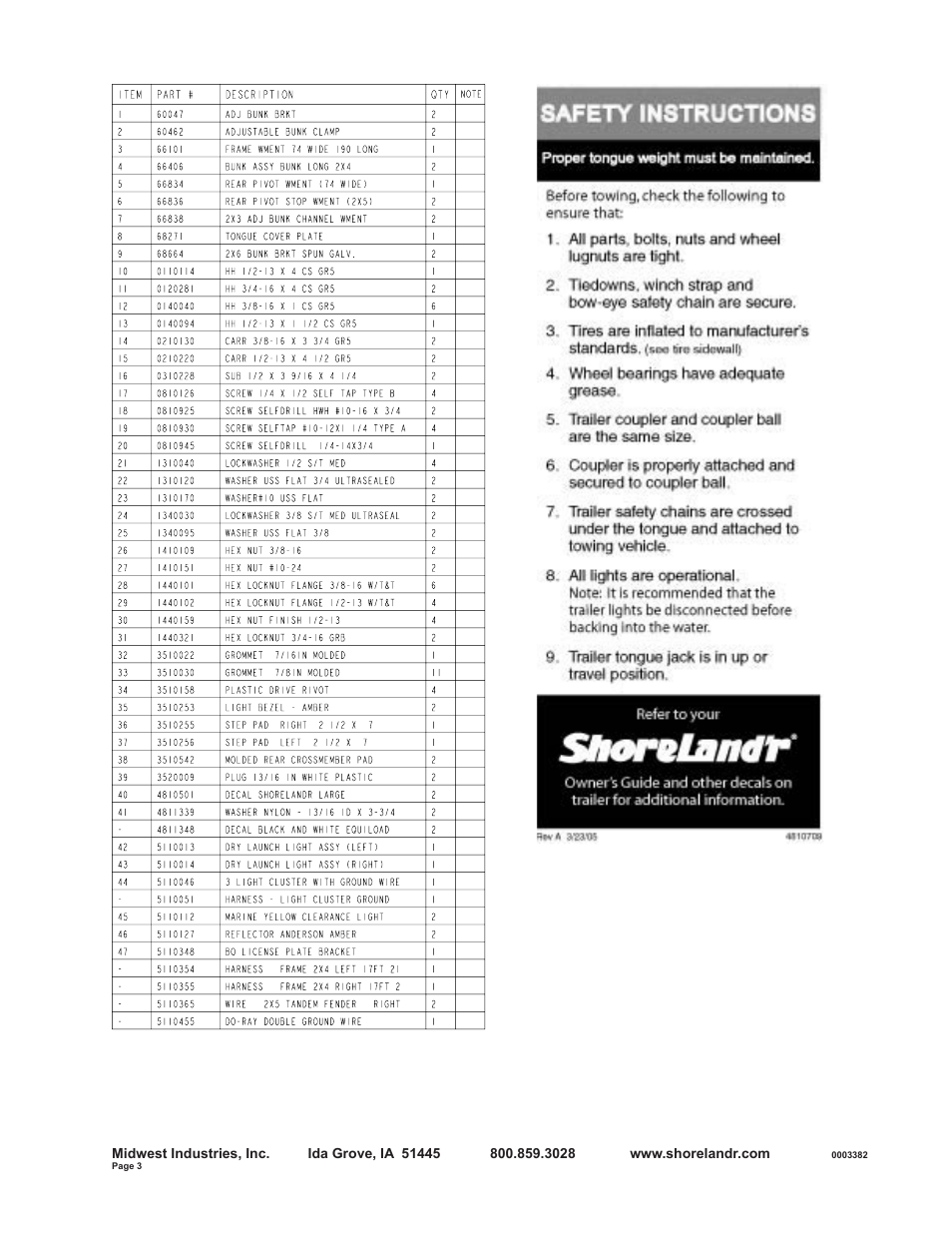 ShoreLand'r SLB2313L User Manual | Page 3 / 10