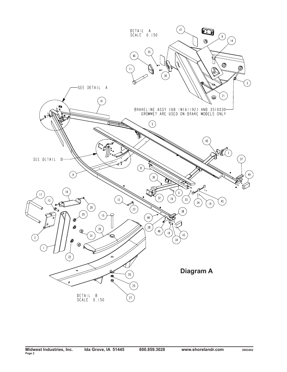 Diagram a | ShoreLand'r SLB2313LW User Manual | Page 2 / 10