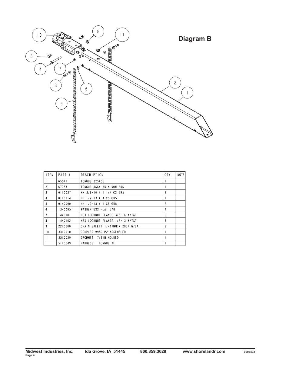 Diagram b | ShoreLand'r SLB2313LW User Manual | Page 4 / 10