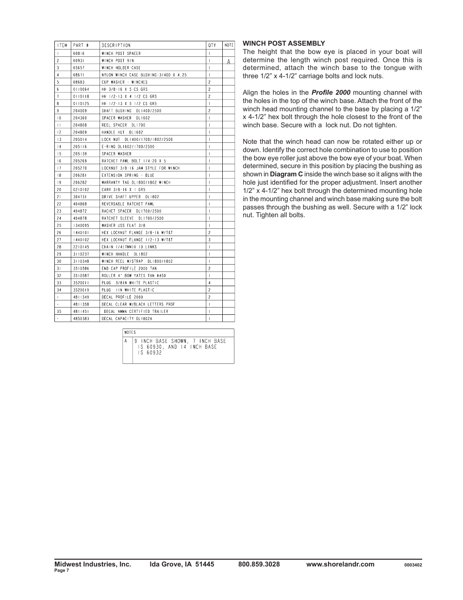 ShoreLand'r SLB2313LW User Manual | Page 7 / 10