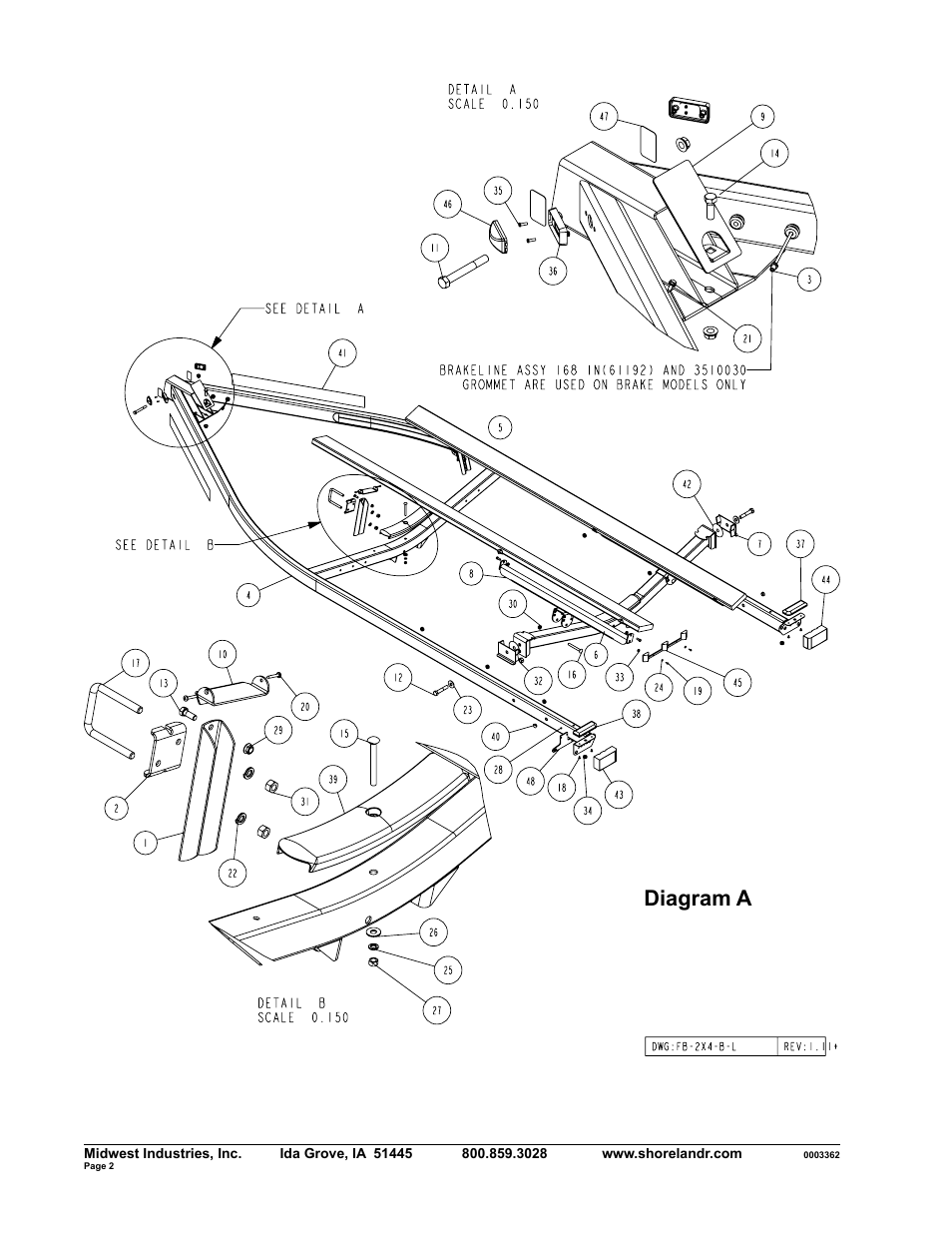 Diagram a | ShoreLand'r SLB2314L User Manual | Page 2 / 10