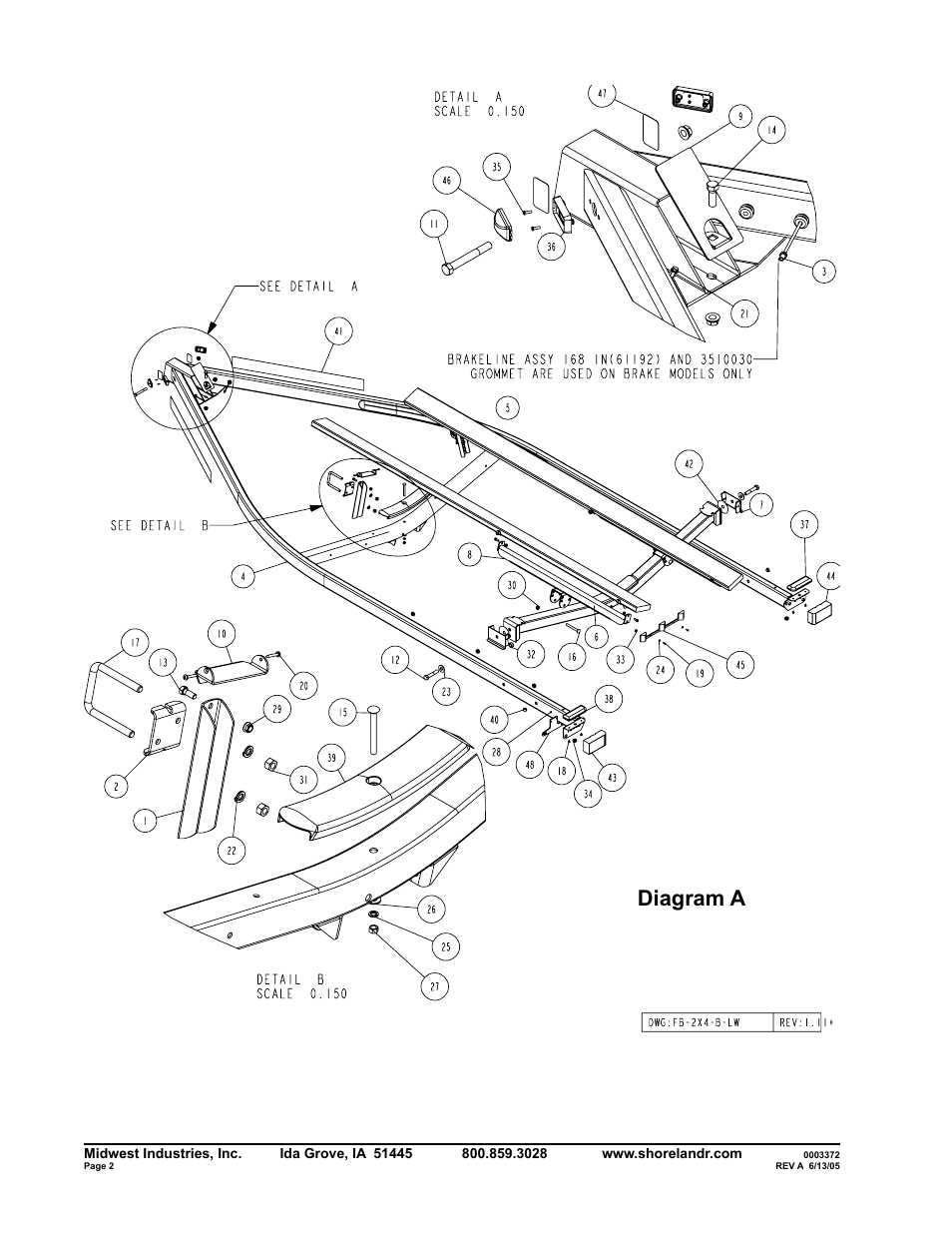 Diagram a | ShoreLand'r SLB2314LW User Manual | Page 2 / 10