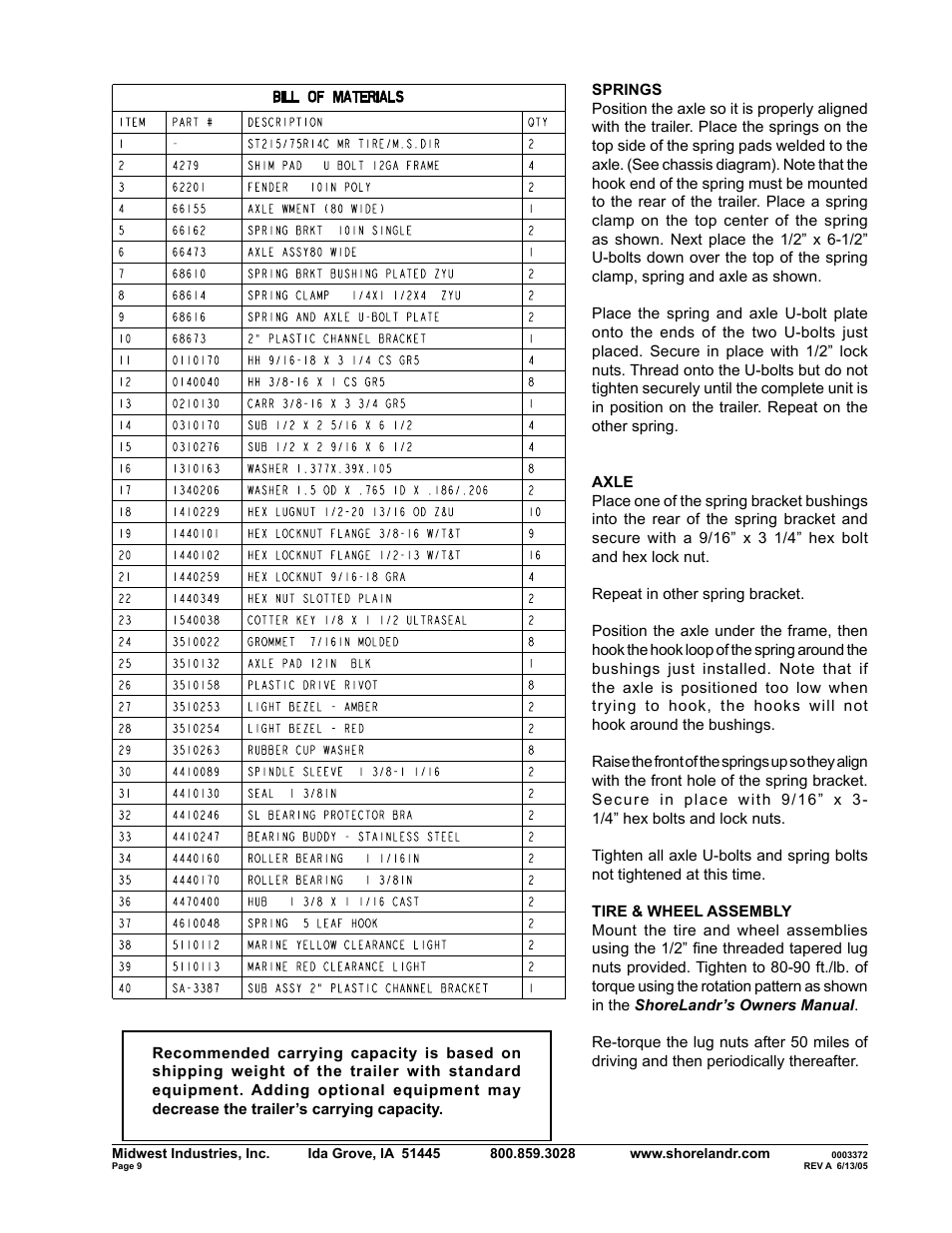 ShoreLand'r SLB2314LW User Manual | Page 9 / 10