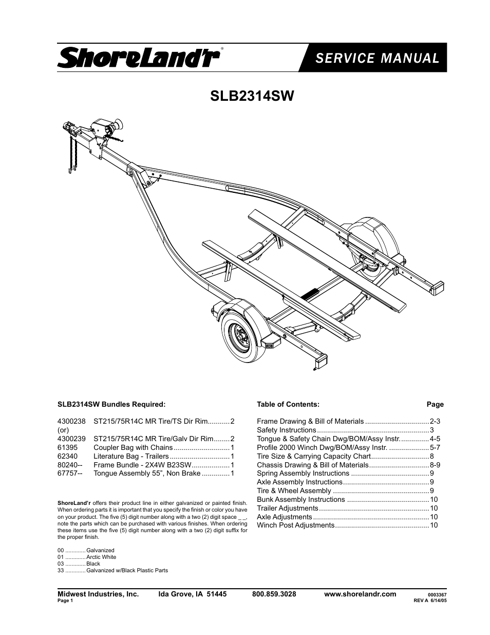 ShoreLand'r SLB2314SW User Manual | 10 pages
